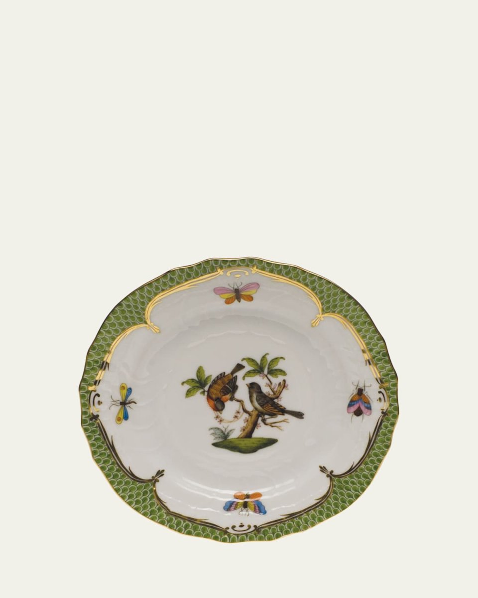 Rothschild Bird Green Motif 12 Bread & Butter Plate